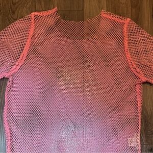 Pink Mesh Women Top